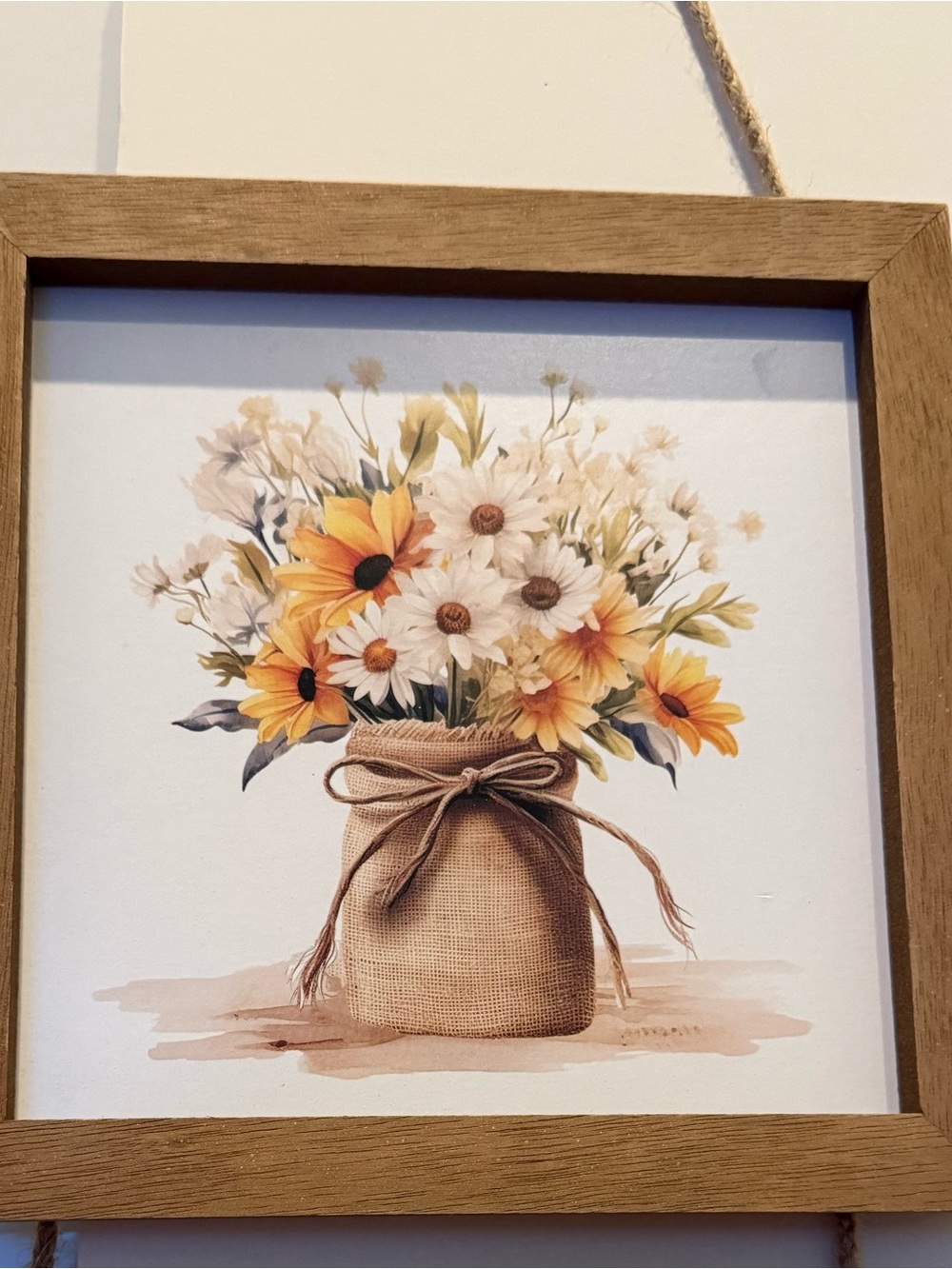 Pretty Watercolor Flowers Wood Wall Decor- NWT - Picture 2 of 6